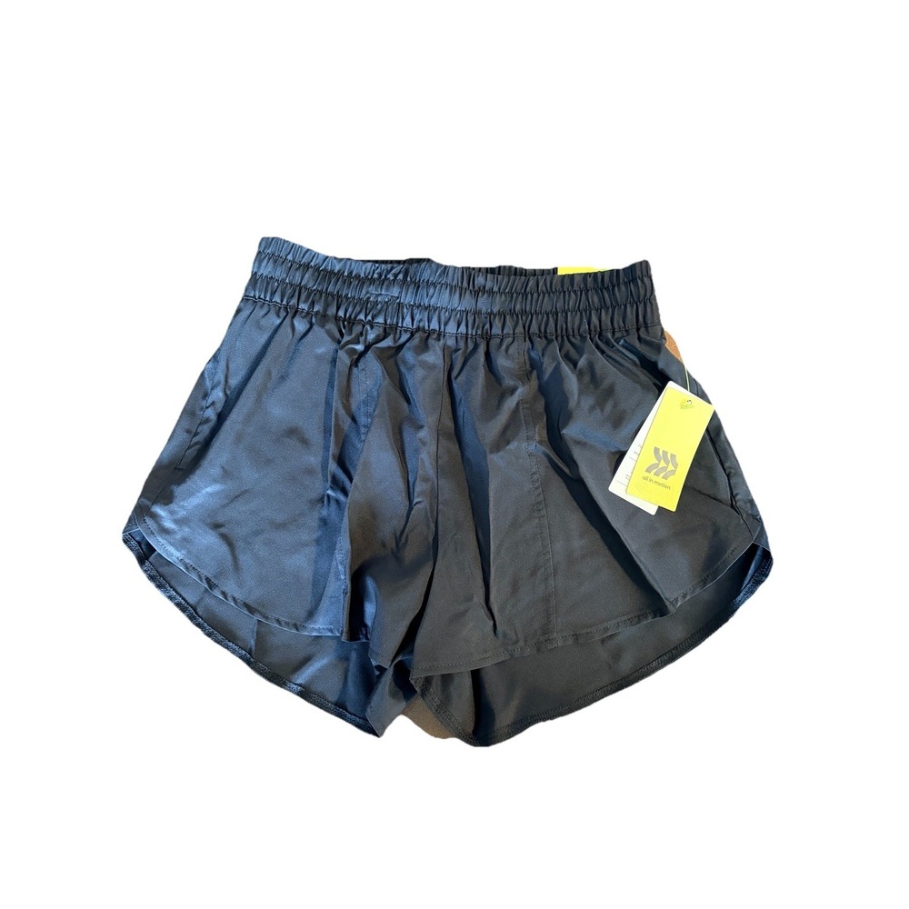 All in Motion Women's Black Running Shorts 3" Mid Rise Light Stretch Sz S